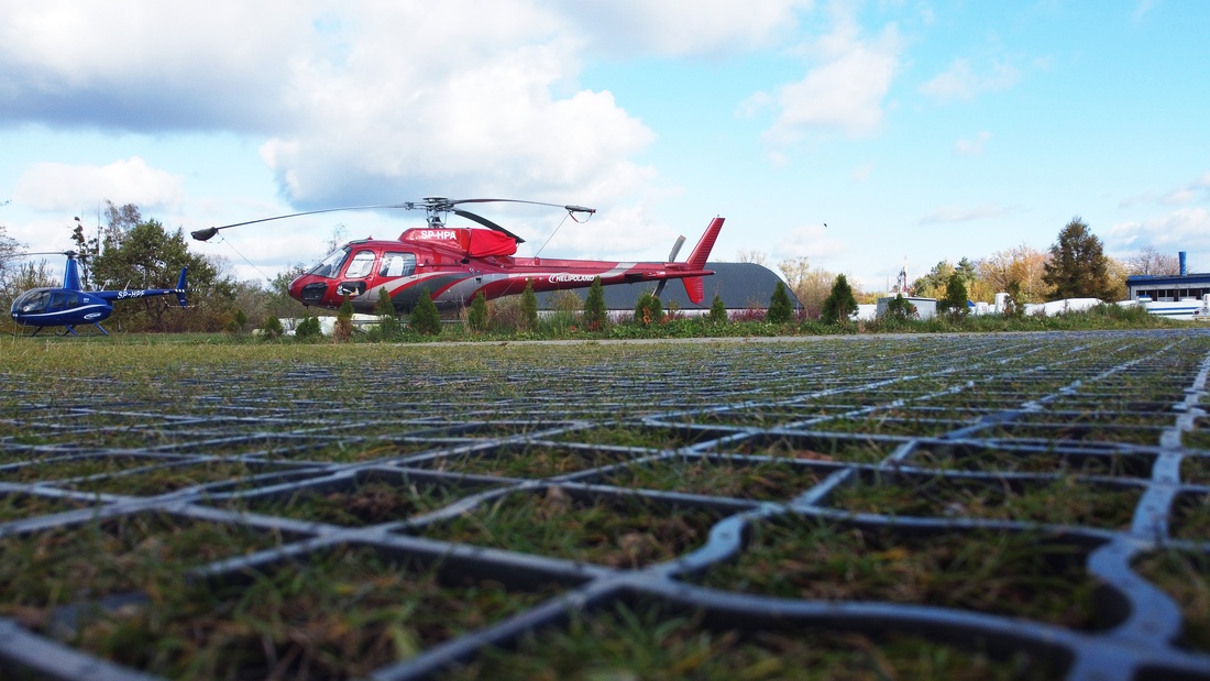 Nawierzchnia z ekokraty przy lotnisku