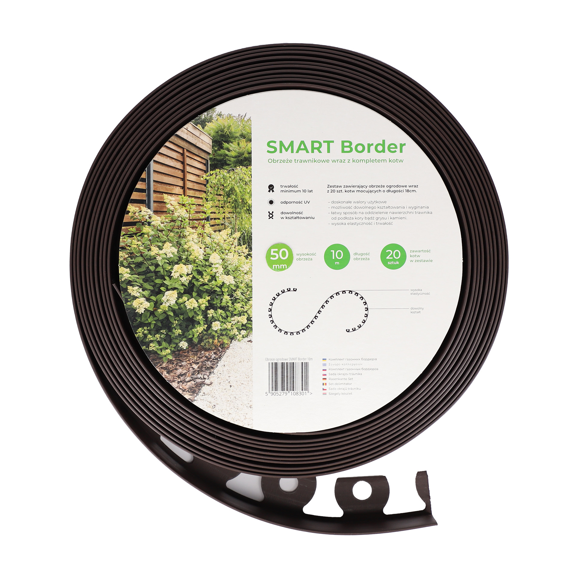 OBRZEŻE OGRODOWE SMART BORDER 50MM BRĄZOWY