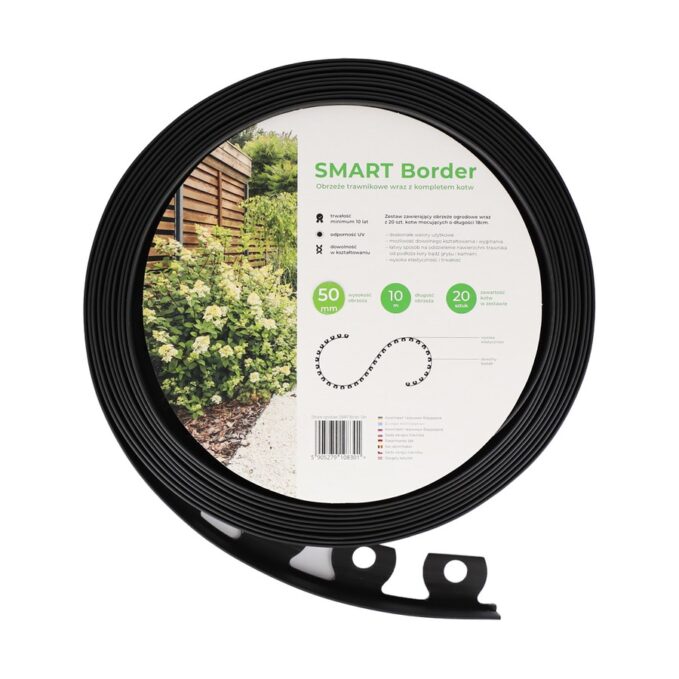 SMART BORDER GARDEN EDGING 50MM BLACK